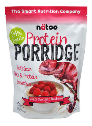 Natoo Protein Porridge Cioccolato Bianco e Lamponi 600 g.